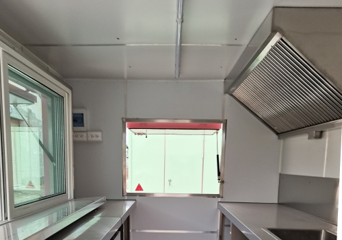 shipping container food trailer interior